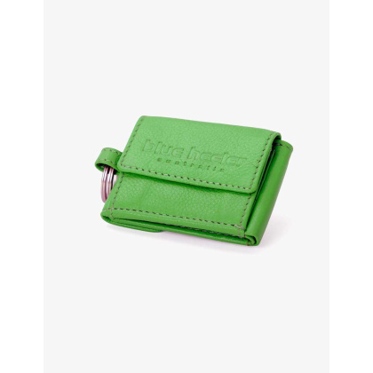 Leder-Portemonnaie mit Schlüsselring hellgrün